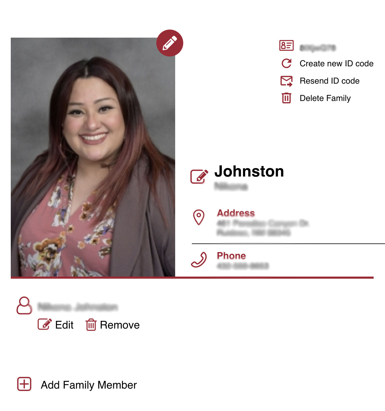 Individual Family Information