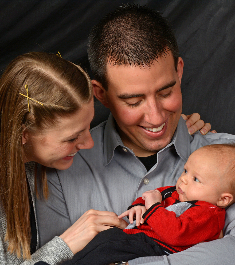 Family with baby